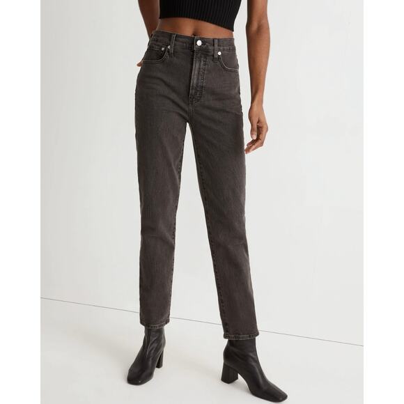 Madewell Denim - Madewell The‎ Perfect Vintage Jean Faded Black High Rise Tapered Denim Size 26
